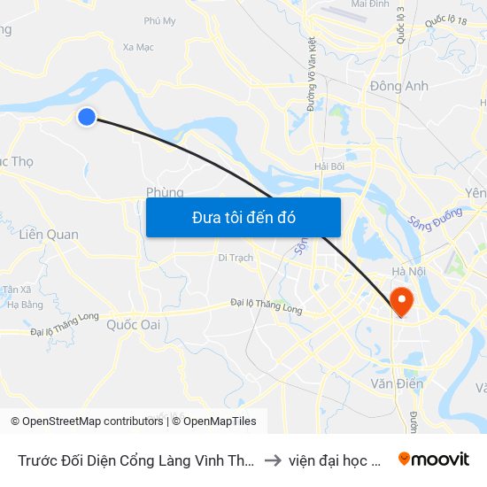 Trước Đối Diện Cổng Làng Vình Thuận - Xóm Trại 20m to viện đại học Mở Hà Nội map