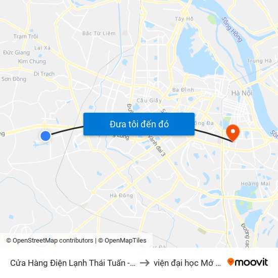 Cửa Hàng Điện Lạnh Thái Tuấn - Vân Lũng to viện đại học Mở Hà Nội map