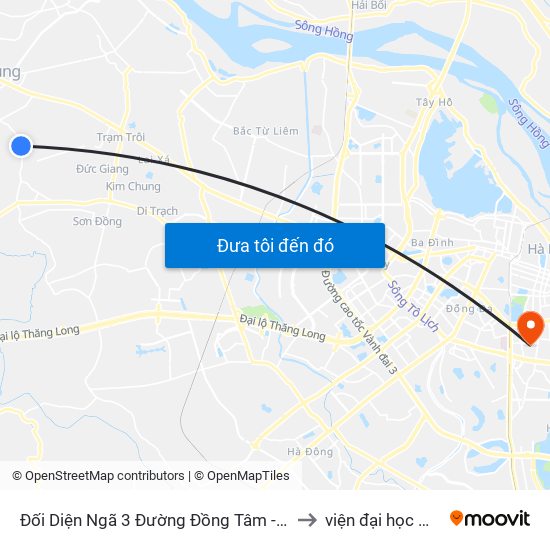 Đối Diện Ngã 3 Đường Đồng Tâm - Minh Khai, Cát Quế to viện đại học Mở Hà Nội map