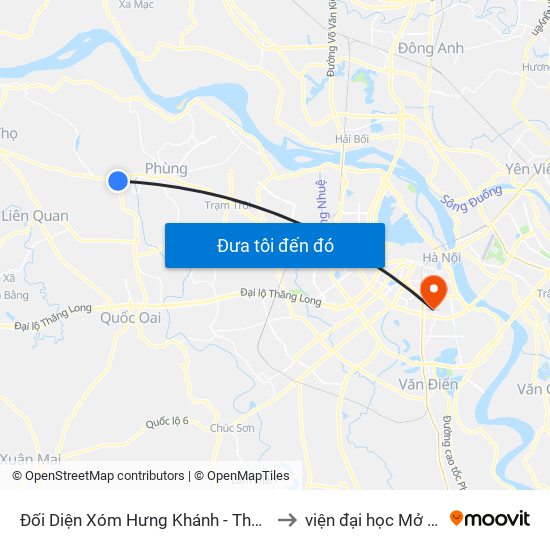 Đối Diện Xóm Hưng Khánh - Thôn Yên Dục to viện đại học Mở Hà Nội map