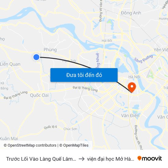 Trước Lối Vào Làng Quế Lâm30m to viện đại học Mở Hà Nội map