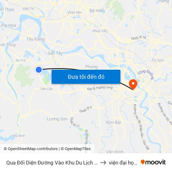Qua Đối Diện Đường Vào Khu Du Lịch Khoang Sanh, Suối Tiên 50m, Đt87 to viện đại học Mở Hà Nội map