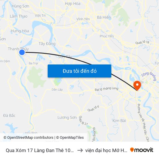 Qua Xóm 17 Làng Đan Thê 10m, Đt86 to viện đại học Mở Hà Nội map