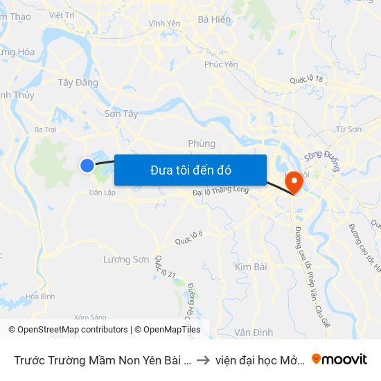 Trước Trường Mầm Non Yên Bài A 40m, Đt87 to viện đại học Mở Hà Nội map