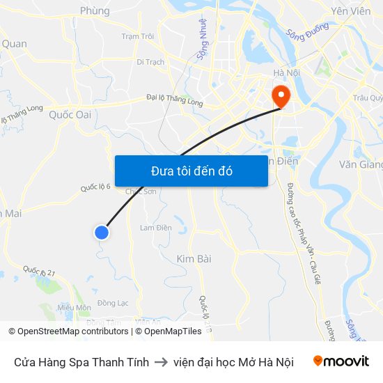 Cửa Hàng Spa Thanh Tính to viện đại học Mở Hà Nội map