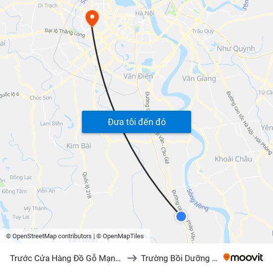 Trước Cửa Hàng Đồ Gỗ Mạnh Diễn  Quyết Tú - Vạn Điểm - Tl429 to Trường Bồi Dưỡng Cán Bộ Giáo Dục Hà Nội map