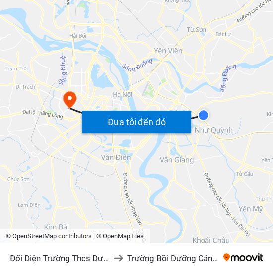 Đối Diện Trường Thcs Dương Xá - Đường Ỷ Lan to Trường Bồi Dưỡng Cán Bộ Giáo Dục Hà Nội map