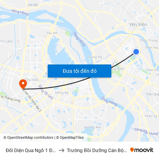 Đối Diện Qua Ngõ 1 Đường Phúc Lợi to Trường Bồi Dưỡng Cán Bộ Giáo Dục Hà Nội map