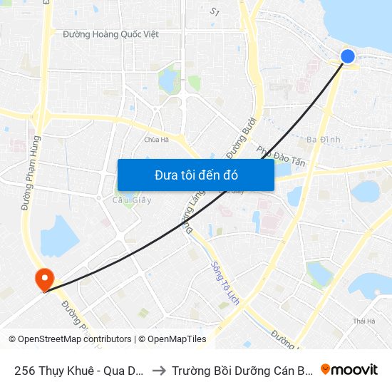 256 Thụy Khuê - Qua Dốc Tam Đa 100m to Trường Bồi Dưỡng Cán Bộ Giáo Dục Hà Nội map