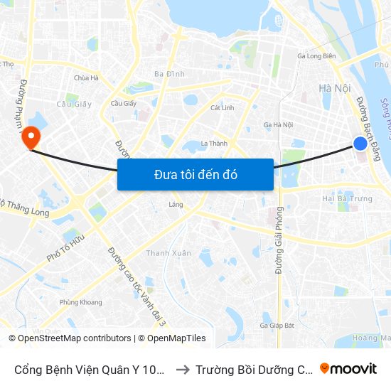 Cổng Bệnh Viện Quân Y 108 - Đối Diện 2e Trần Hưng Đạo to Trường Bồi Dưỡng Cán Bộ Giáo Dục Hà Nội map