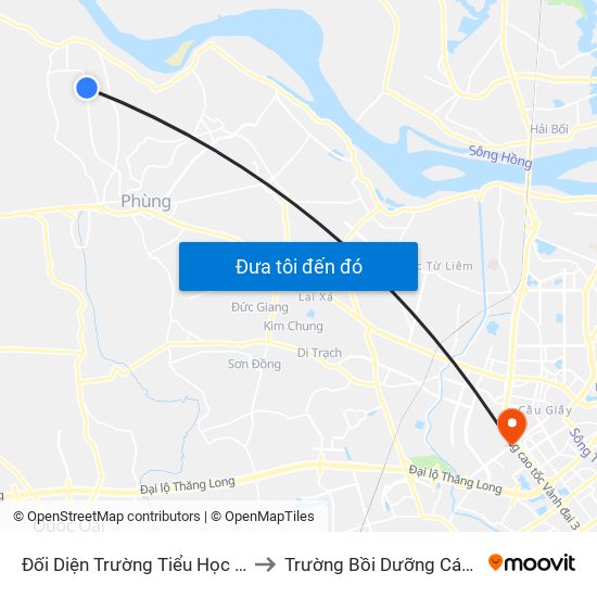 Đối Diện Trường Tiểu Học Thọ Xuân - Đan Phượng to Trường Bồi Dưỡng Cán Bộ Giáo Dục Hà Nội map