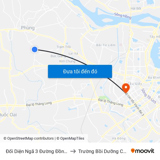 Đối Diện Ngã 3 Đường Đồng Tâm - Minh Khai, Cát Quế to Trường Bồi Dưỡng Cán Bộ Giáo Dục Hà Nội map