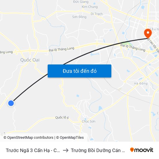 Trước Ngã 3 Cấn Hạ - Cấn Hữu - Quốc Oai to Trường Bồi Dưỡng Cán Bộ Giáo Dục Hà Nội map