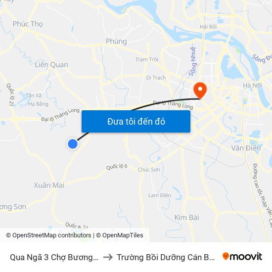 Qua  Ngã 3 Chợ Bương - Cấn Hữu 30m to Trường Bồi Dưỡng Cán Bộ Giáo Dục Hà Nội map