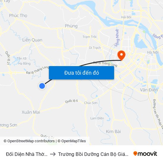 Đối Diện Nhà Thờ Trại Ro to Trường Bồi Dưỡng Cán Bộ Giáo Dục Hà Nội map