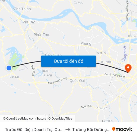 Trước Đối Diện Doanh Trại Quân Đội Nhân Dân Việt Nam 15m, Đt87 to Trường Bồi Dưỡng Cán Bộ Giáo Dục Hà Nội map