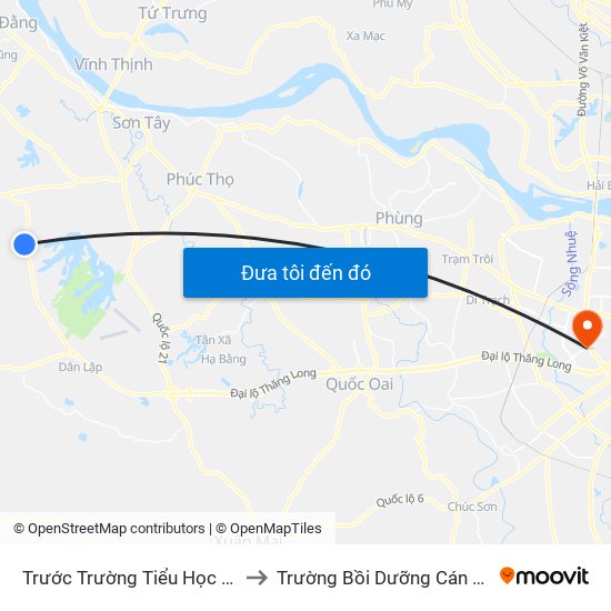 Trước Trường Tiểu Học Yên Bài Khu C, Đt87 to Trường Bồi Dưỡng Cán Bộ Giáo Dục Hà Nội map