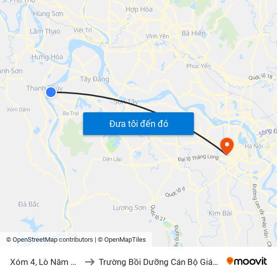 Xóm 4, Lò Năm Tư, Đt86 to Trường Bồi Dưỡng Cán Bộ Giáo Dục Hà Nội map