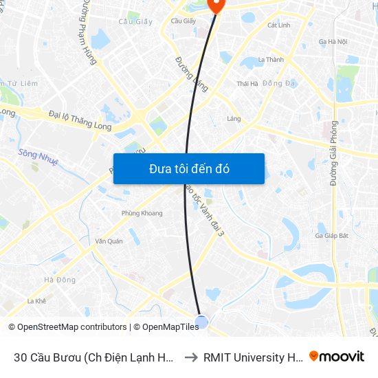 30 Cầu Bươu (Ch Điện Lạnh Hồng Sĩ) to RMIT University Hanoi map