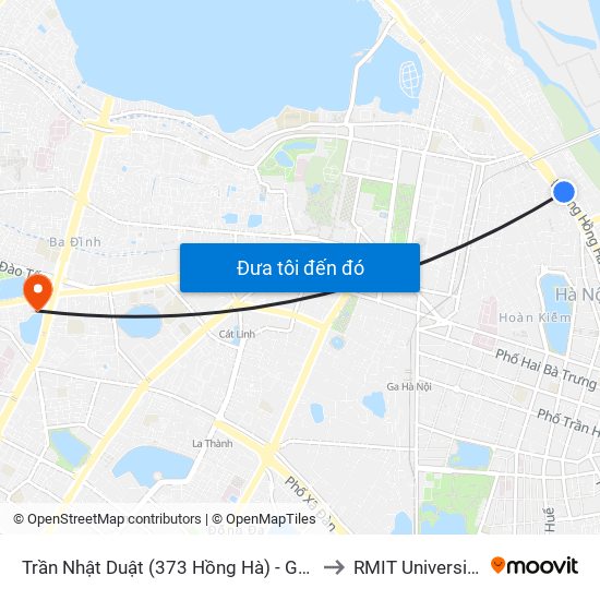 Trần Nhật Duật (373 Hồng Hà) - Gần Hàm Tử Quan to RMIT University Hanoi map