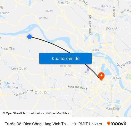 Trước Đối Diện Cổng Làng Vình Thuận - Xóm Trại 20m to RMIT University Hanoi map