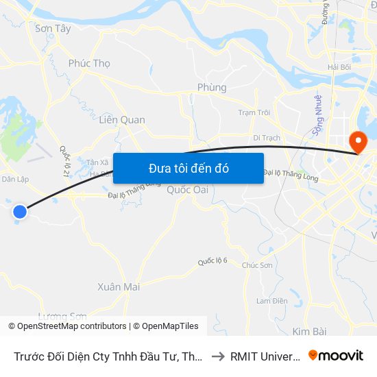 Trước Đối Diện Cty Tnhh Đầu Tư, Thương Mại Gia Thái 10m to RMIT University Hanoi map