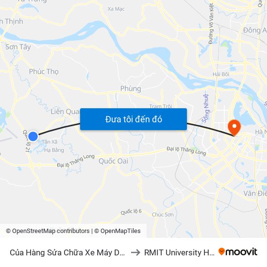 Của Hàng Sửa Chữa Xe Máy Duẩn An to RMIT University Hanoi map