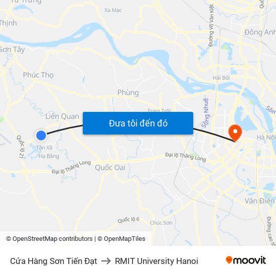 Cửa Hàng Sơn Tiến Đạt to RMIT University Hanoi map