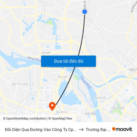 Đối Diện Qua Đường Vào Công Ty Cp Chế Tạo Thiết Bị Điện 45m - Km 14+300 Quốc Lộ 3 to Trường Đại học Thủ đô Hà Nội map