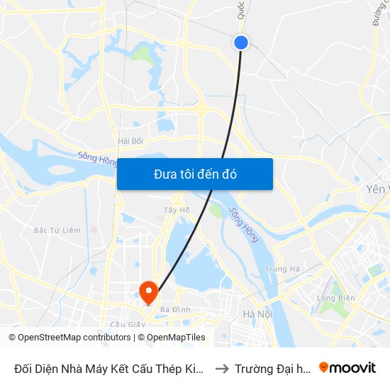 Đối Diện Nhà Máy Kết Cấu Thép Kim Khí Đông Anh - Km 13+400 Quốc Lộ 3 to Trường Đại học Thủ đô Hà Nội map