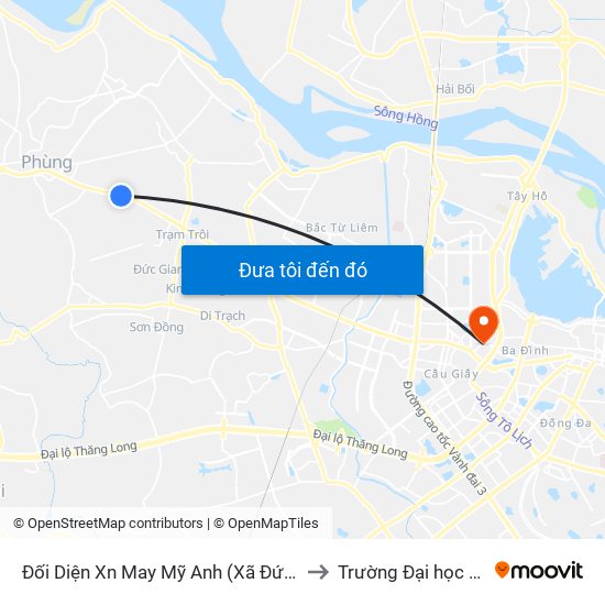 Đối Diện Xn May Mỹ Anh (Xã Đức Phượng) – Quốc Lộ 32 to Trường Đại học Thủ đô Hà Nội map