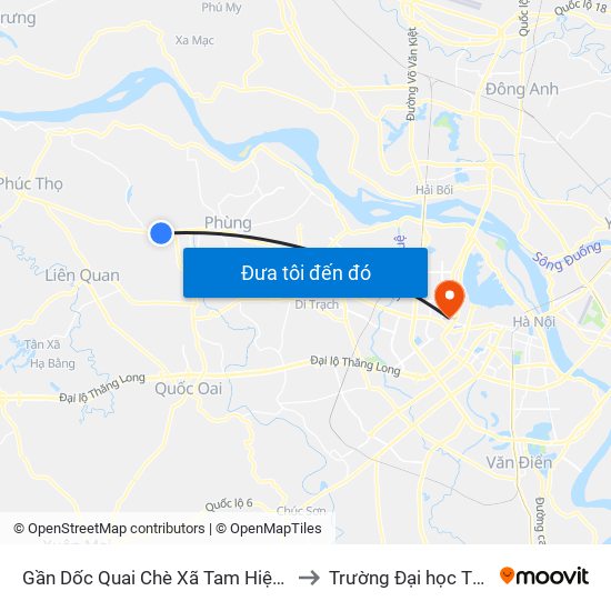 Gần Dốc Quai Chè Xã Tam Hiệp 70m - Quốc Lộ 32 to Trường Đại học Thủ đô Hà Nội map