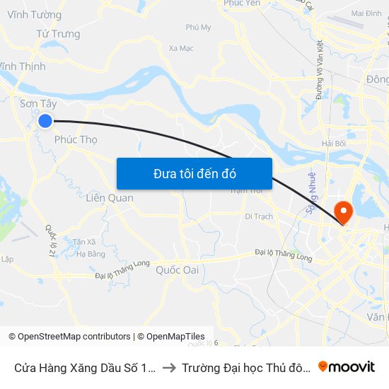 Cửa Hàng Xăng Dầu Số 14 - Ql32 to Trường Đại học Thủ đô Hà Nội map