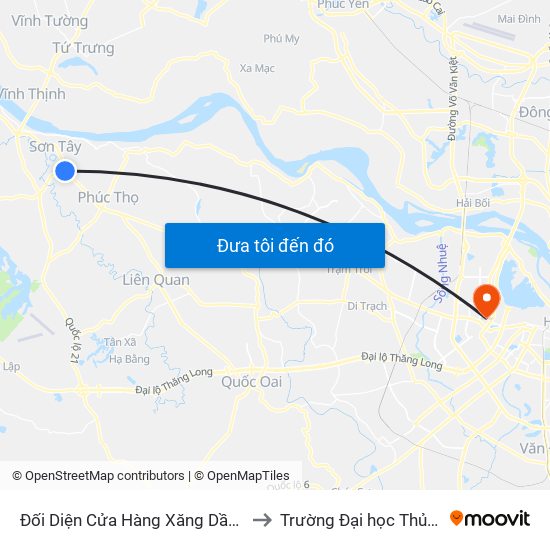 Đối Diện Cửa Hàng Xăng Dầu Số 14 - Ql32 to Trường Đại học Thủ đô Hà Nội map