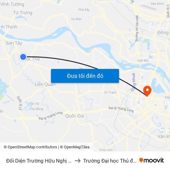 Đối Diện Trường Hữu Nghị T78 - Ql32 to Trường Đại học Thủ đô Hà Nội map