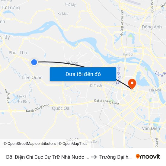 Đối Diện Chi Cục Dự Trữ Nhà Nước Sơn Tây - Phụng Thượng (Quốc Lộ 32) to Trường Đại học Thủ đô Hà Nội map