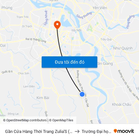 Gần Cửa Hàng Thời Trang Zulia’S (Đối Diện Cột Mốc H5/12) - Tl 427 to Trường Đại học Thủ đô Hà Nội map