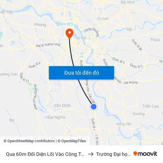 Qua 60m Đối Diện Lối Vào Công Ty Điện Lực Phú Xuyên - Quốc Lộ 1a to Trường Đại học Thủ đô Hà Nội map