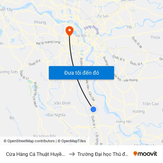 Cừa Hàng Cá Thuật Huyền - Dt428 to Trường Đại học Thủ đô Hà Nội map