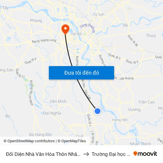 Đối Diện Nhà Văn Hóa Thôn Nhân Sơn, Xã Tri Thủy - Dt428 to Trường Đại học Thủ đô Hà Nội map