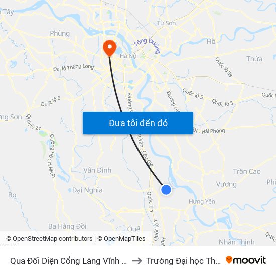 Qua Đối Diện Cổng Làng Vĩnh Ninh 50m - Dt428 to Trường Đại học Thủ đô Hà Nội map