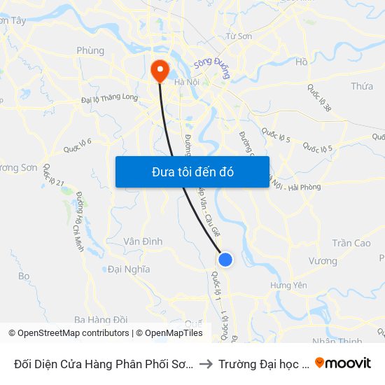 Đối Diện Cửa Hàng Phân Phối Sơn (Tân Thanh Hiếu) - Dt428 to Trường Đại học Thủ đô Hà Nội map