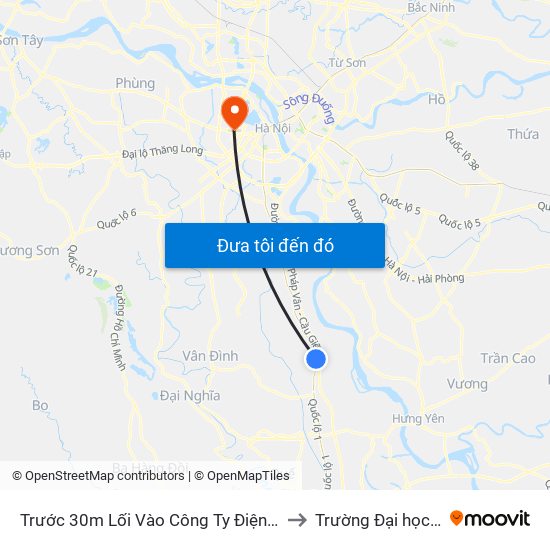 Trước 30m Lối Vào Công Ty Điện Lực Phú Xuyên - Quốc Lộ 1a to Trường Đại học Thủ đô Hà Nội map