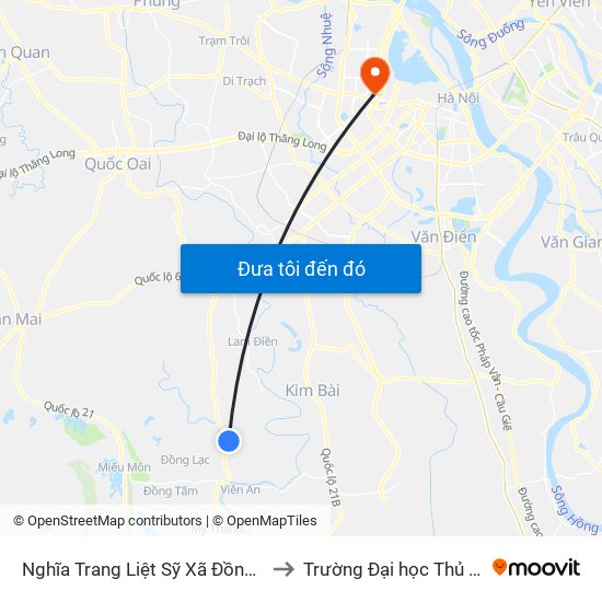 Nghĩa Trang Liệt Sỹ Xã Đồng Phú - Tl419 to Trường Đại học Thủ đô Hà Nội map