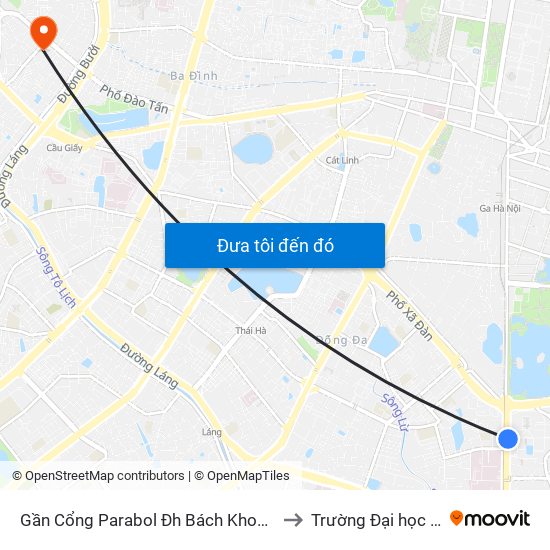 Gần Cổng Parabol Đh Bách Khoa - 17 Giải Phóng (Cột Sau) to Trường Đại học Thủ đô Hà Nội map