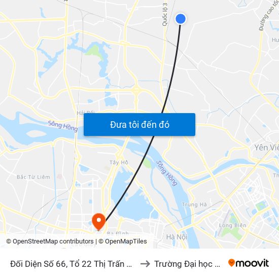 Đối Diện Số 66, Tổ 22 Thị Trấn Đông Anh, Đường Uy Nổ to Trường Đại học Thủ đô Hà Nội map