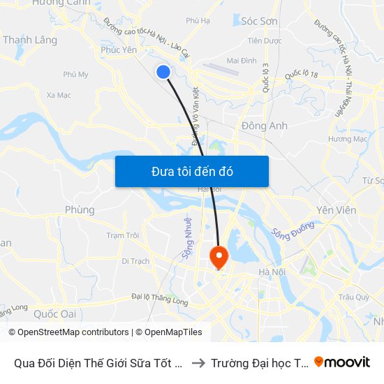 Qua Đối Diện Thế Giới Sữa Tốt Đường Ngô Miên 30m to Trường Đại học Thủ đô Hà Nội map