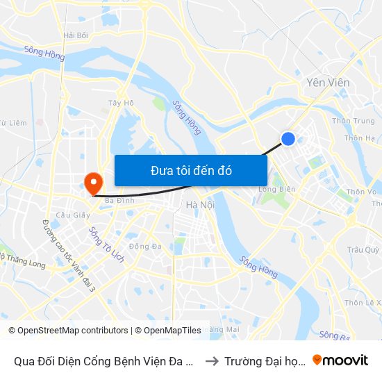 Qua Đối Diện Cổng Bệnh Viện Đa Khoa Đức Giang 10m, Trường Lâm to Trường Đại học Thủ đô Hà Nội map