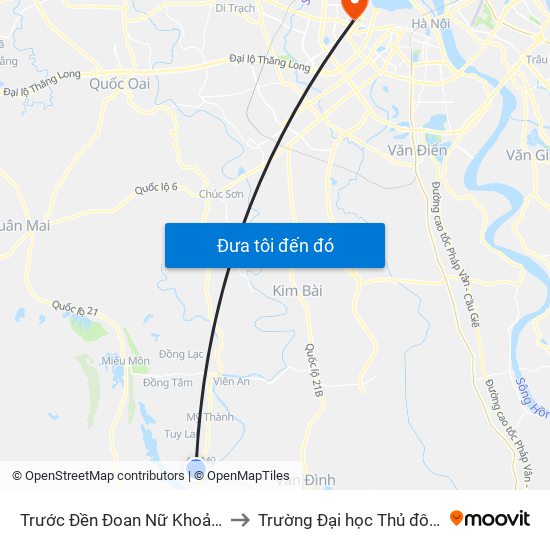 Trước Đền Đoan Nữ Khoảng 70m to Trường Đại học Thủ đô Hà Nội map