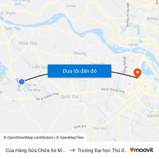 Của Hàng Sửa Chữa Xe Máy Duẩn An to Trường Đại học Thủ đô Hà Nội map